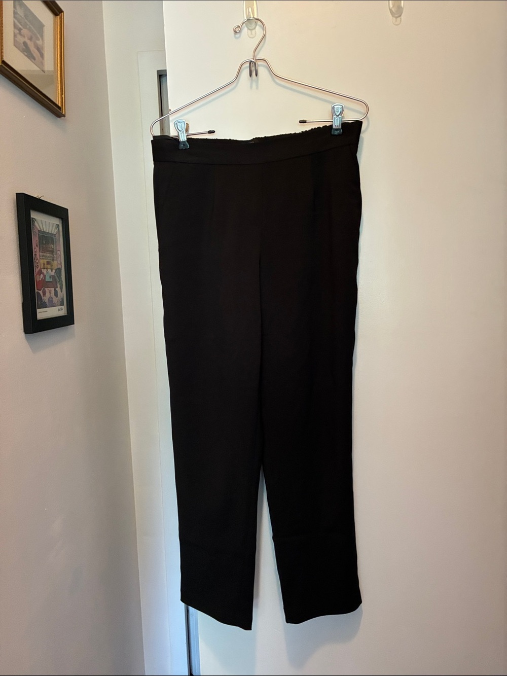 Quince Black Straight-Leg Dress Pants